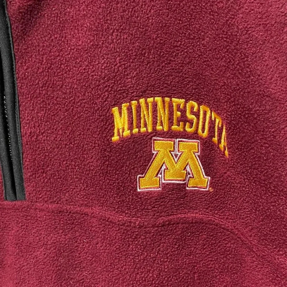 Minnesota Golden gophers college sports fleece 1/4 zip Vintage 2000s sweatshirt - Picture 2 of 7